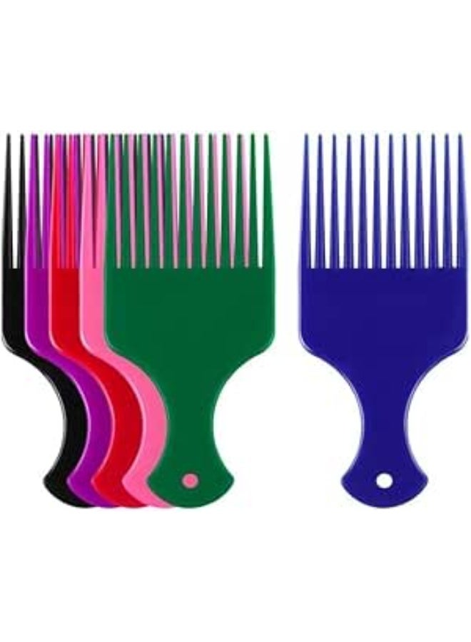 Smooth hair comb with wide teeth for styling natural curly hair, multi-colored (piece) - Image 1